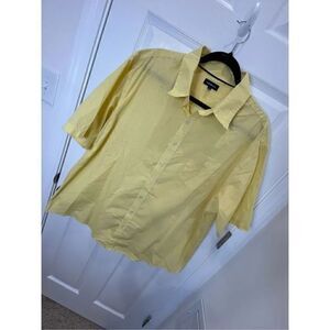 Croft & Barrow men’s XXL yellow striped short sleeve button down